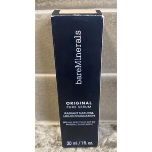 BareMinerals NEW Original Pure Serum Radiant Liquid Foundation SPF20 Fair Cool 1